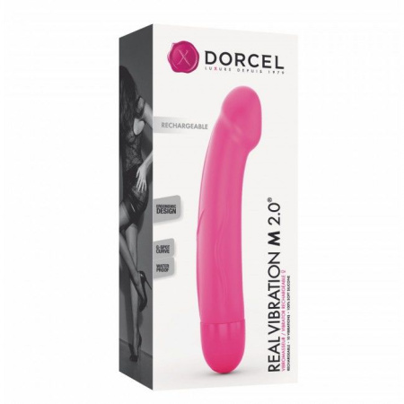 Вибратор Dorcel Real Vibration M Magenta 2.0, диам 3,7см, перезаряжаемый, для точки G || 